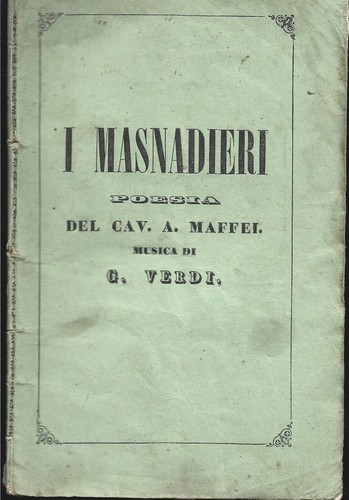 Verdi maffei masnadieri - verdi/maffei, i