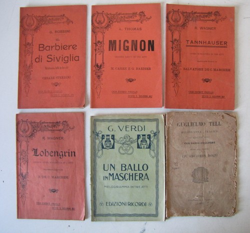 Sei libretti spartiti - sei, libretti/spartiti