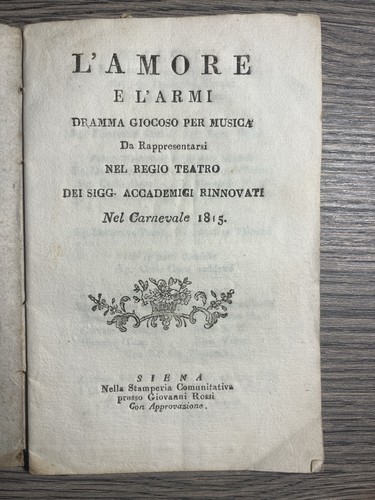 Siena 1815 teatro dei - siena, 1815,