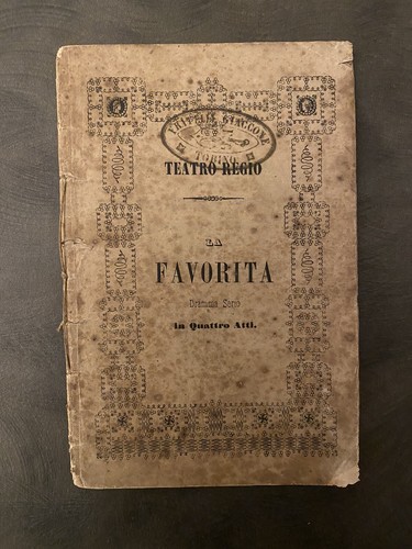 Antico libretto favorita - libretto,