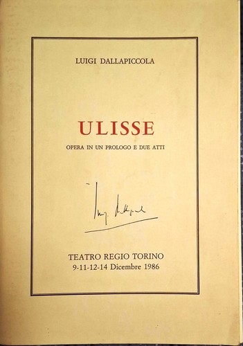 Raro libretto opera ulisse - libretto, d'opera